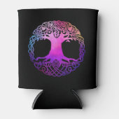 カラフルケルトの生命の木 缶クーラー (正面)