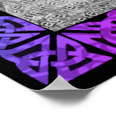 カラフルケルト結び目模様フレーム写真の追加 ポスター (角)