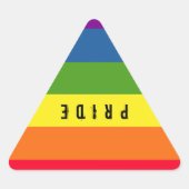 カラフルゲイレインボープライド三角形 三角形シール (正面)