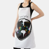 カラフルゲイ対のシルエットパーソナライズされた エプロン (インサイチュ)