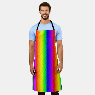 カラフルゲイLGBTレインボーフラグデザインストライプ エプロン