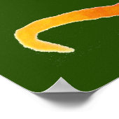 カラフルゲッコエコグリーンイラストレーションキッズルーム ポスター (角)