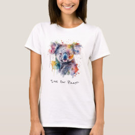 カラフルコアラの抱擁 カスタムデザイン Tシャツ