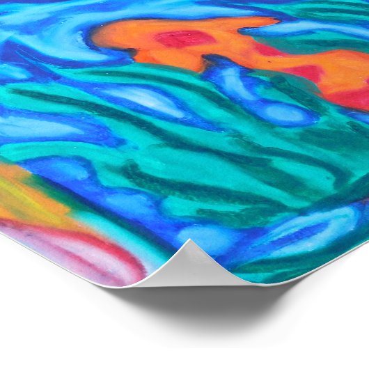 カラフルコイ池 ポスター (角)