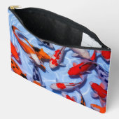 カラフルコイ装身具用パウチハンドバッグ アクセサリーポーチ (見開き)