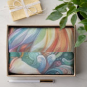 カラフルコイ魚の水の色オレンジのデコページ 薄葉紙 (ギフト)