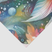 カラフルコイ魚水お洒落色オレンジティール（緑がかった色） 薄葉紙 (詳細)