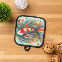 カラフルコイ魚水お洒落色オレンジティール（緑がかった色）