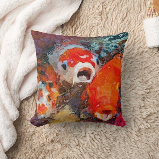 カラフルコイ クッション (ブランケット)