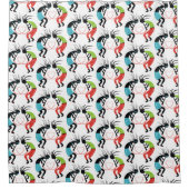 カラフルココペリハート シャワーカーテン (正面)