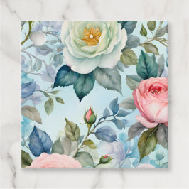 カラフルコテージガーデンフラワーアートギフトラベル フェイバータグ