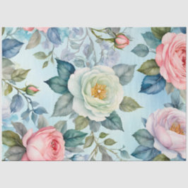 カラフルコテージガーデンフラワーズアートティッシュペーパー 薄葉紙