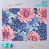 カラフルコテージガーデンフラワーズアートティッシュペーパー 薄葉紙 (クラフト)