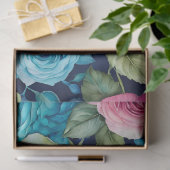 カラフルコテージガーデンフラワーズアートティッシュペーパー 薄葉紙 (ギフト)