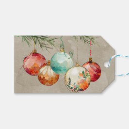 カラフルコンテンポラリーオーナメントラベル ギフトタグ