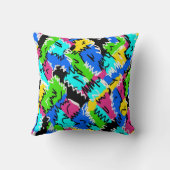カラフルコンテンポラリーパッチワーク抽象芸術 クッション (裏面)