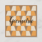 カラフルコンテンポラリーモダン幾何パターン スクエア名刺 (正面)