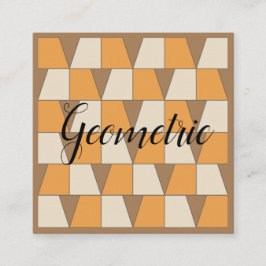 カラフルコンテンポラリーモダン幾何パターン スクエア名刺