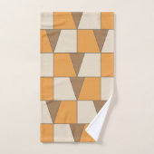 カラフルコンテンポラリーモダン幾何パターン バスタオルセット (ハンドタオル)