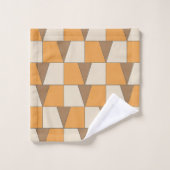 カラフルコンテンポラリーモダン幾何パターン バスタオルセット (ウォッシュタオル)