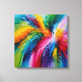 カラフルコンテンポラリー抽象芸術 キャンバスプリント (正面)