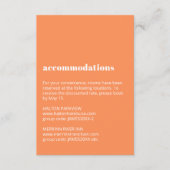 カラフルコンテンポラリー結婚宿泊施設 エンクロージャーカード (正面)