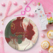 カラフルコンテンポラリー色彩の鮮やか抽象芸術 ペーパープレート (パーティー)