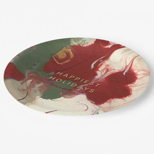 カラフルコンテンポラリー色彩の鮮やか抽象芸術 ペーパープレート (アングル)