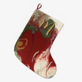 カラフルコンテンポラリー色彩の鮮やか抽象芸術 ラージクリスマスストッキング (正面 (吊り時))