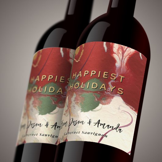 カラフルコンテンポラリー色彩の鮮やか抽象芸術 ワインラベル