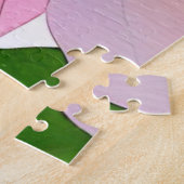 カラフルコンテンポラリー花 ジグソーパズル (側面)