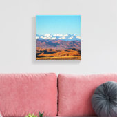 カラフルコントラスト:砂漠と雪 キャンバスプリント (インサイチュ (リビング))