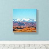 カラフルコントラスト:砂漠と雪 キャンバスプリント (インサイチュ (ウッドフロア))