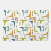 カラフルコーナーミッドセンチュリーモダンパターン キッチンタオル (横)
