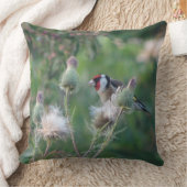 カラフルゴールドフィンチスル装飾用クッション クッション (ブランケット)