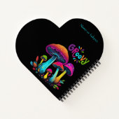 カラフルサイケデリックきのこ ノートブック (裏面)