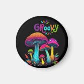 カラフルサイケデリックきのこ マグネット (正面)