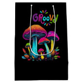 カラフルサイケデリックきのこ ミディアムペーパーバッグ (裏面)