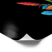 カラフルサイケデリックキノコ ポスター (コーナー)