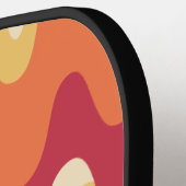 カラフルサイケデリッククールパパ ピックルボールラケット (左詳細)