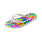 カラフルサイケデリックデザインビーチサンダル キッズビーチサンダル (アングル)