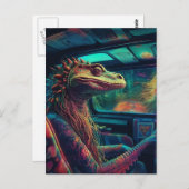 カラフルサイケデリックトカゲ ポストカード (正面/裏面)