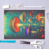 カラフルサイケデリックファンタジー界 薄葉紙 (クラフト)