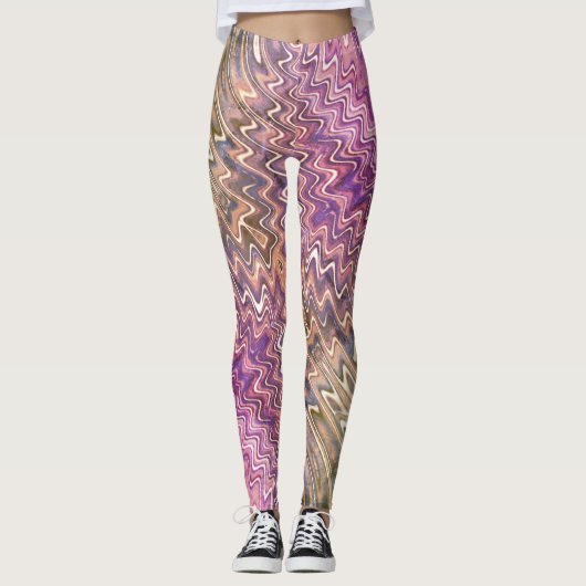 カラフルサイケデリックプリントレギンス レギンス (正面)