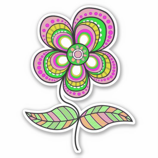 カラフルサイケデリックヴィンテージ シール (正面)