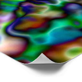 カラフルサイケデリック万華鏡のように千変万化するパターン ポスター (角)