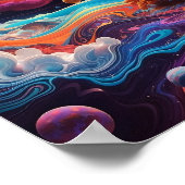 カラフルサイケデリック宇宙ポスターaiによるアート ポスター (角)