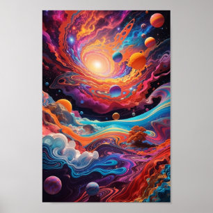 カラフルサイケデリック宇宙ポスターaiによるアート ポスター