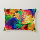 カラフルサイケデリック抽象芸術 アクセントクッション (裏面)