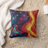 カラフルサイケデリック抽象芸術 クッション (ブランケット)